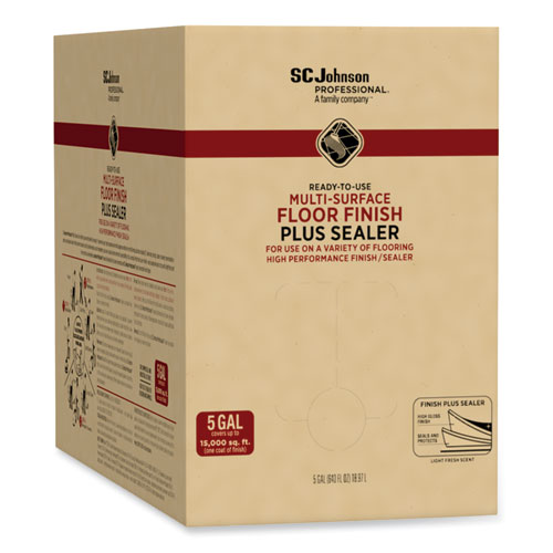 Picture of Ready-To-Use Multi-Surface Floor Finish Plus Sealer, Light Fresh Scent, 5 gal Bag-in-Box