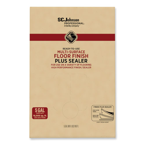 Picture of Ready-To-Use Multi-Surface Floor Finish Plus Sealer, Light Fresh Scent, 5 gal Bag-in-Box