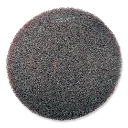 Picture of EZ CARE Heavy Duty Scrub Pad, 17" Diameter, Red/Gray, 5/Carton