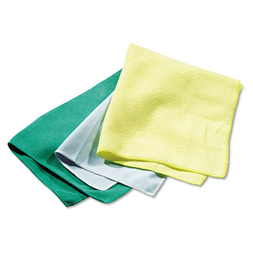 Picture of Reusable Cleaning Cloths, Microfiber, 16 x 16, Yellow, 12/Carton