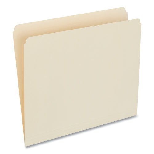 Picture of Top Tab File Folders, Straight Tabs, Letter Size, 0.75" Expansion, Manila, 100/Box