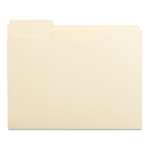 Picture of Top Tab File Folders, 1/3-Cut Tabs: Left Position, Letter Size, 0.75" Expansion, Manila, 100/Box