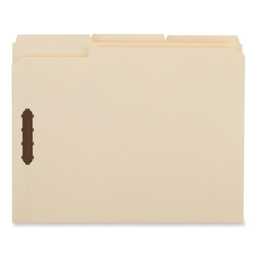 Picture of Deluxe Reinforced Top Tab Fastener Folders, 0.75" Expansion, 2 Fasteners, Letter Size, Manila Exterior, 50/Box