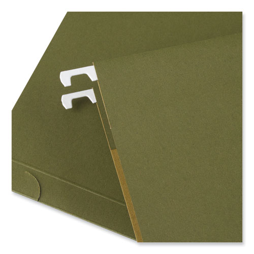 Picture of Box Bottom Hanging File Folders, 1" Capacity, Letter Size, 1/5-Cut Tabs, Standard Green, 25/Box