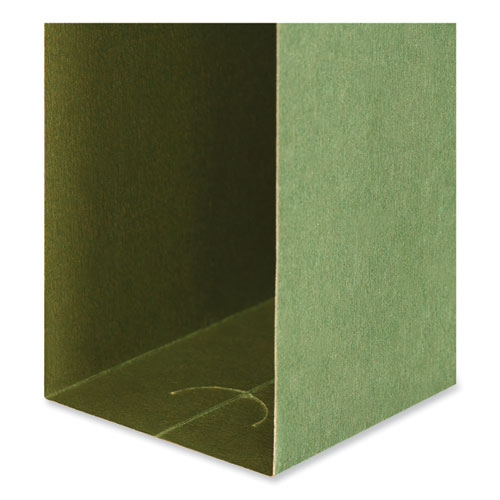 Picture of Box Bottom Hanging File Folders, 2" Capacity, Letter Size, 1/5-Cut Tabs, Standard Green, 25/Box