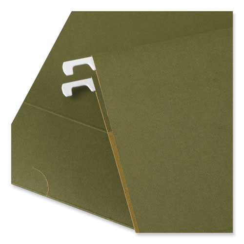 Picture of Box Bottom Hanging File Folders, 1" Capacity, Legal Size, 1/5-Cut Tabs, Standard Green, 25/Box