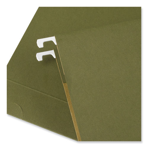 Picture of Box Bottom Hanging File Folders, 2" Capacity, Legal Size, 1/5-Cut Tabs, Standard Green, 25/Box