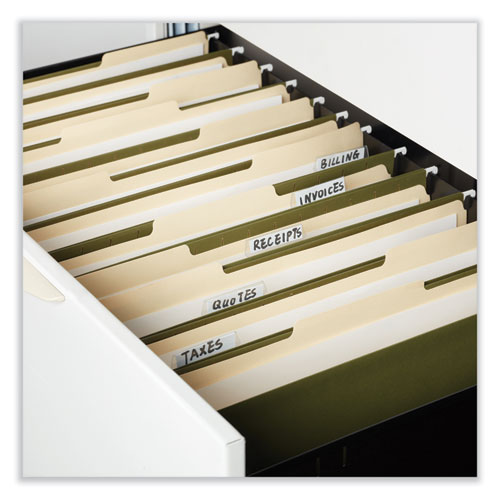 Picture of Box Bottom Hanging File Folders, 2" Capacity, Legal Size, 1/5-Cut Tabs, Standard Green, 25/Box