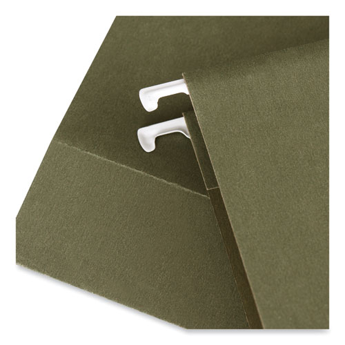 Picture of Hanging Box Bottom File Pockets, 1 Section, 3.5" Capacity, Letter Size, Standard Green, 10/Box