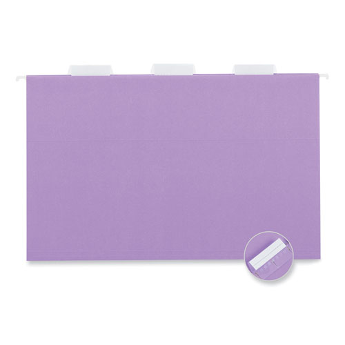 Picture of Deluxe Bright Color Hanging File Folders, Legal Size, 1/5-Cut Tabs, Assorted Colors, 25/Box