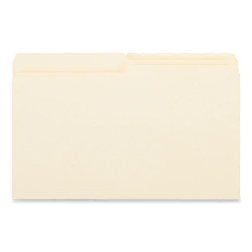 Picture of Top Tab File Folders, 1/2-Cut Tabs: Assorted, Legal Size, 0.75" Expansion, Manila, 100/Box