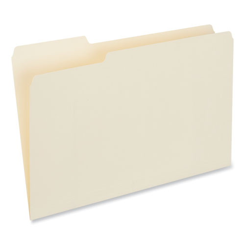 Picture of Top Tab File Folders, 1/3-Cut Tabs: Left Position, Legal Size, 0.75" Expansion, Manila, 100/Box