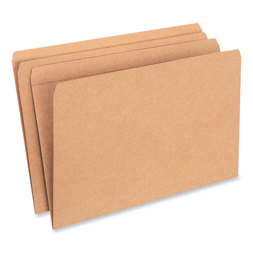 Picture of Reinforced Kraft Top Tab File Folders, Straight Tabs, Legal Size, 0.75" Expansion, Brown, 100/Box