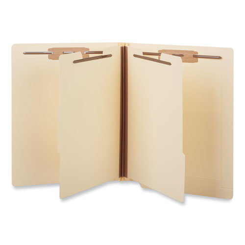 Picture of Six-Section Manila End Tab Classification Folders, 2" Expansion, 2 Dividers, 6 Fasteners, Letter Size, Manila, 10/Box