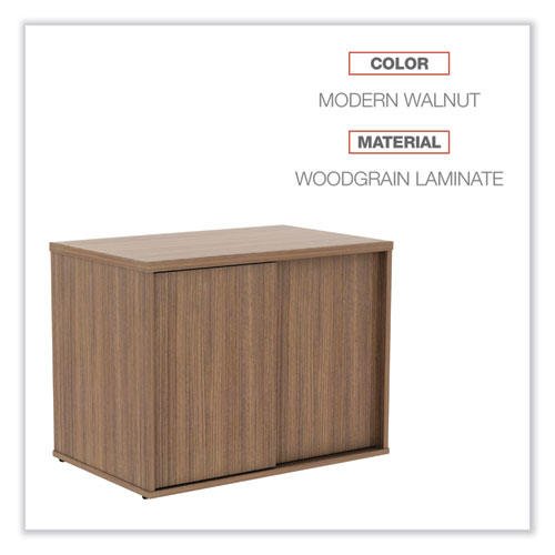 Picture of Alera Open Office Low Storage Cabinet Credenza, 29.5 x 19.13 x 22.78, Walnut