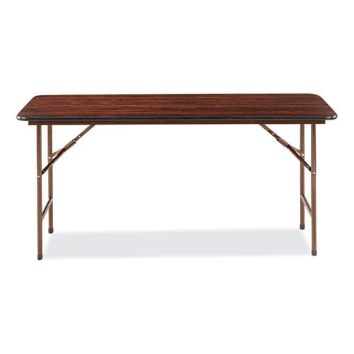 Picture of Wood Folding Table, Rectangular, 59.88w x 17.75d x 29.13h, Mahogany