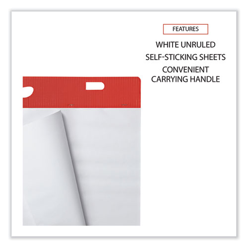 Picture of Self-Stick Easel Pad, Unruled, 25 x 30, White, 30 Sheets, 2/Carton