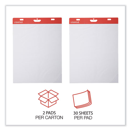 Picture of Self-Stick Easel Pad, Unruled, 25 x 30, White, 30 Sheets, 2/Carton