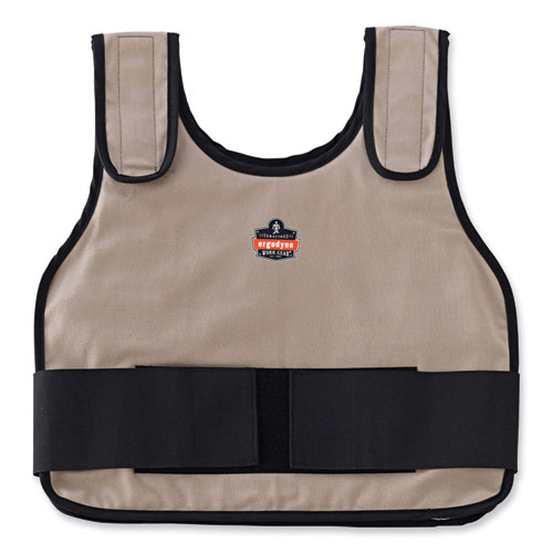 Chill-Its+6225+Premium+FR+Phase+Change+Cooling+Vest%2C+Modacrylic+Cotton%2C+Large%2FX-Large%2C+Khaki
