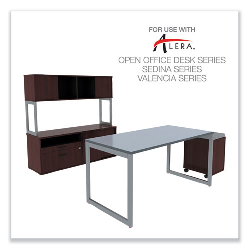 Picture of Alera Open Office Desk Series Low File Cabinet Credenza, 2-Drawer: Pencil/File,Legal/Letter,1 Shelf,Mahogany,29.5x19.13x22.88