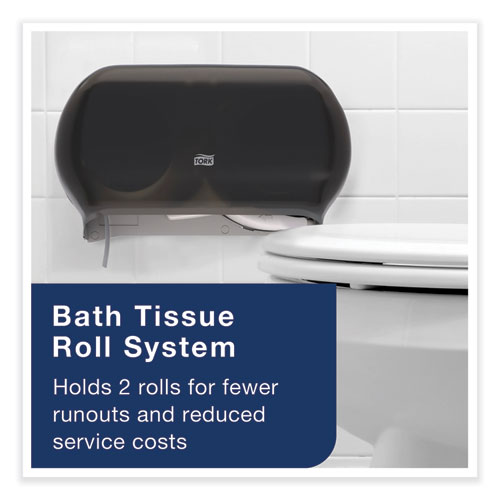 Picture of Twin Standard Roll Bath Tissue Dispenser, 12.75 x 5.57 x 8.25, Smoke