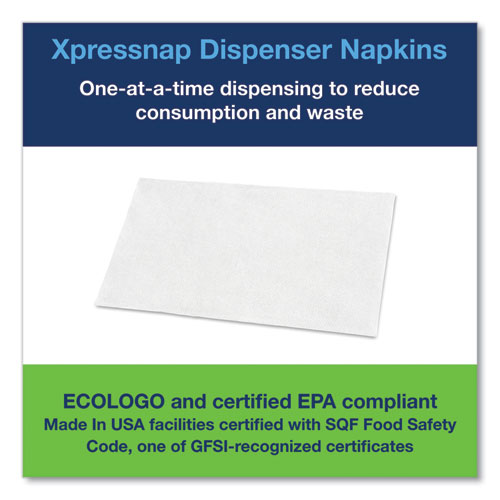Picture of Xpressnap Interfold Dispenser Napkins, 1-Ply, Bag-Pack, 13 x 8.5", White, 6000/Carton