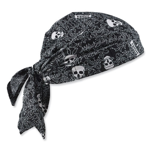Picture of Chill-Its 6710 Cooling Embedded Polymers Tie Bandana Triangle Hat, One Size Fits Most, Skulls