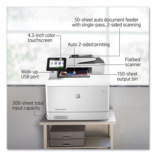 Picture of Color LaserJet Pro MFP M479fdn Multifunction Laser Printer, Copy/Fax/Print/Scan