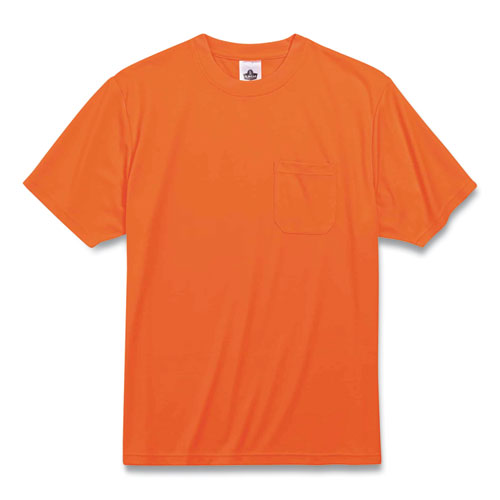 Picture of GloWear 8089 Non-Certified Hi-Vis T-Shirt, Polyester, Large, Orange, Ships in 1-3 Business Days