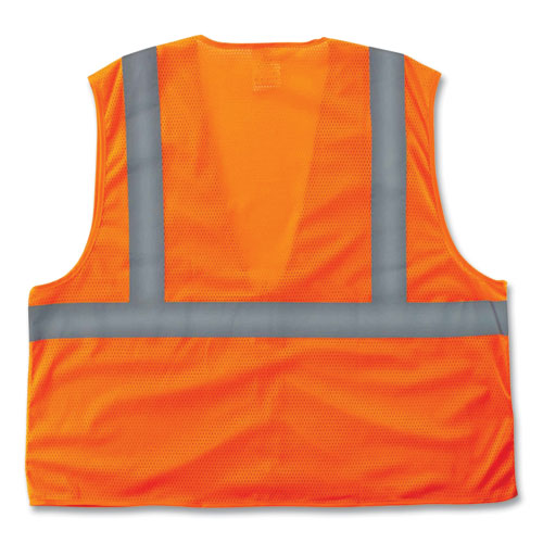 Picture of GloWear 8205Z Class 2 Super Economy Mesh Vest, Polyester, Orange, Small/Medium