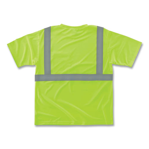 Picture of GloWear 8289 Class 2 Hi-Vis T-Shirt, Polyester, Lime, 2X-Large