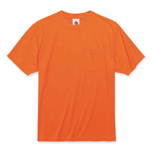 Picture of GloWear 8089 Non-Certified Hi-Vis T-Shirt, Polyester, 3X-Large, Orange, Ships in 1-3 Business Days