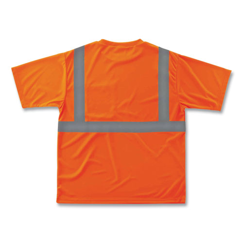 Picture of GloWear 8289 Class 2 Hi-Vis T-Shirt, Polyester, Orange, Large