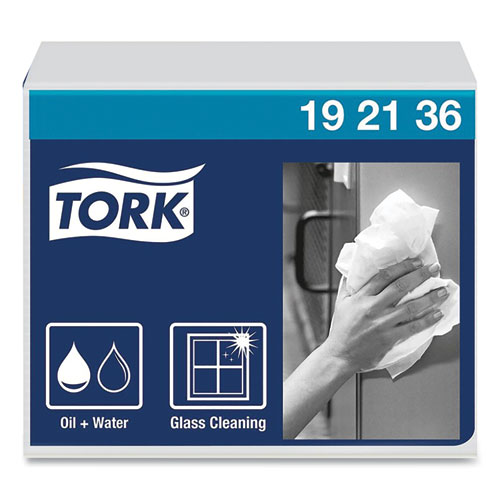 Picture of Heavy-Duty Paper Wiper 1/4 Fold, 1-Ply, 12.5 x 13, White, 56/Pack, 16 Packs/Carton