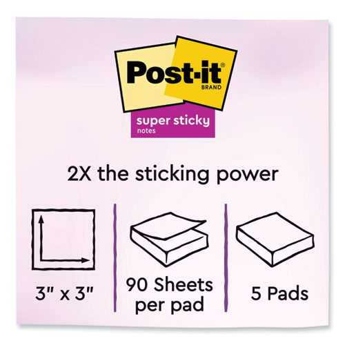 Picture of Self-Stick Notes, 3" x 3", Saffron Red, 90 Sheets/Pad, 5 Pads/Pack