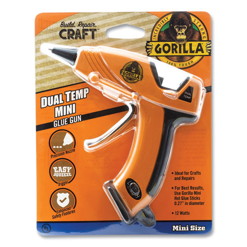 Picture of Dual Temp Mini Hot Glue Gun, Orange/Black