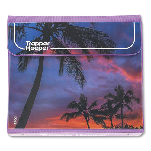 Picture of Trapper Keeper 3-Ring Pocket Binder, 1" Capacity, 11.25 x 12.19, Palm Trees