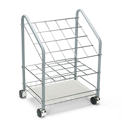 Picture of Wire Roll/Files, 20 Compartments, 18w x 12.75d x 24.5h, Gray