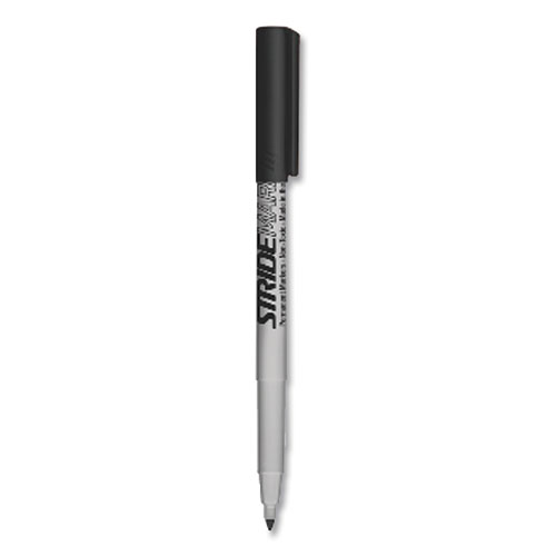 Picture of StrideMark Permanent Marker, Fine Bullet Tip, Black, 12/Box