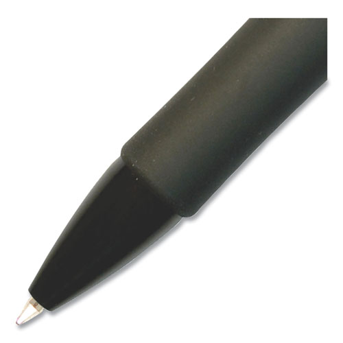 Picture of StrideRio Gel Pen, Retractable, Medium 0.7 mm, Black Ink, Translucent Black Barrel, 12/Box