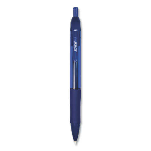 Picture of StrideRio Gel Pen, Retractable, Medium 0.7 mm, Blue Ink, Translucent Blue Barrel, 12/Box