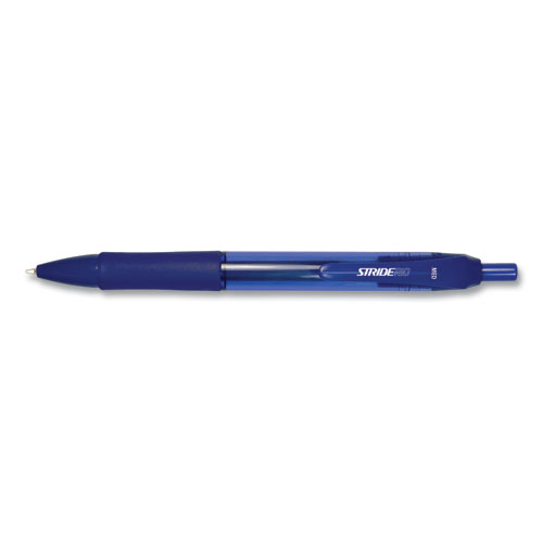 Picture of StrideRio Gel Pen, Retractable, Medium 0.7 mm, Blue Ink, Translucent Blue Barrel, 12/Box