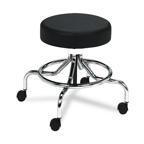 Screw+Lift+Stool+with+Low+Base%2C+Supports+Up+to+250+lb%2C+25%26quot%3B+Seat+Height%2C+Black+Seat%2C+Chrome+Base