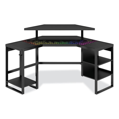 Picture of LevelUp Gear LEET Corner Gaming Desk, 53.25" x 51.75" x 36.75", Onyx