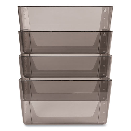 Picture of DocuPocket Stackable Four-Pocket Wall File, 4 Sections, Letter Size, 13" x 4", Smoke