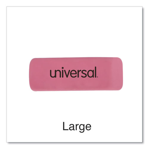 Picture of Bevel Block Erasers, For Pencil Marks, Slanted-Edge Rectangular Block, Large, Pink, 20/Pack