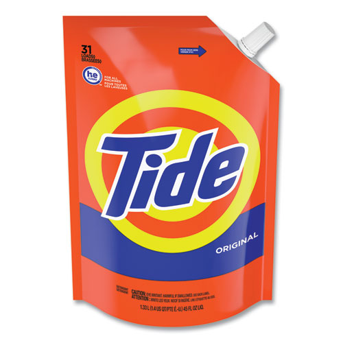 Picture of Pouch HE Liquid Laundry Detergent, Tide Original Scent, 35 Loads, 45 oz, 3/Carton