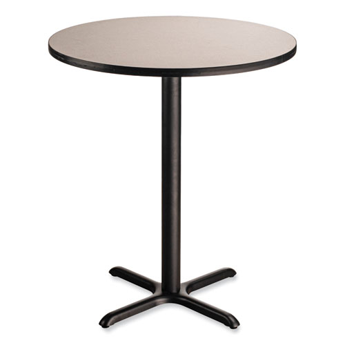 Picture of Cafe Table, 36" Diameter x 42h, Round Top/X-Base, Gray Nebula Top, Black Base