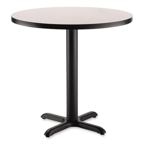 Picture of Cafe Table, 36" Diameter x 30h, Round Top/X-Base, Gray Nebula, Black Base