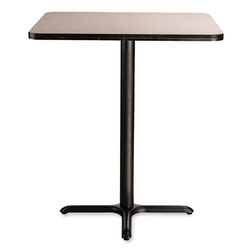 Picture of Cafe Table, 36w x 36d x 30h, Square Top/X-Base, Gray Nebula Top, Black Base